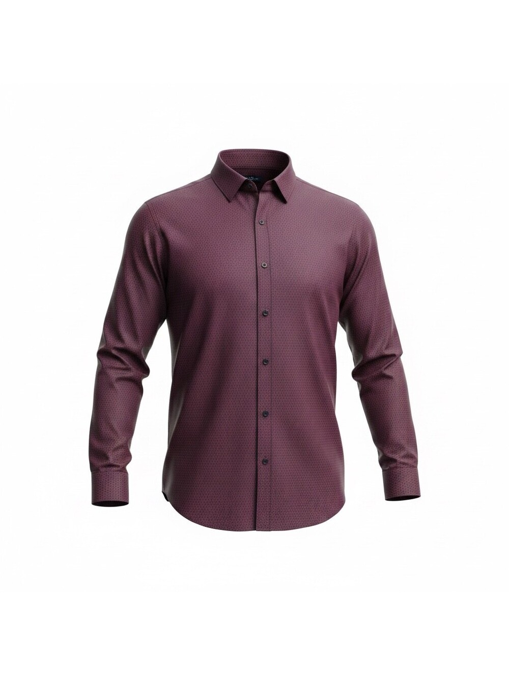 UNTUCKit Men’s XXL Burgundy Geometric Cotton Button-Up Shirt Curved Hem